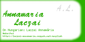 annamaria laczai business card